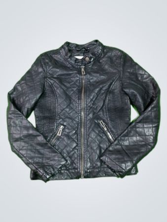 Black Quilted Leather Jacket
