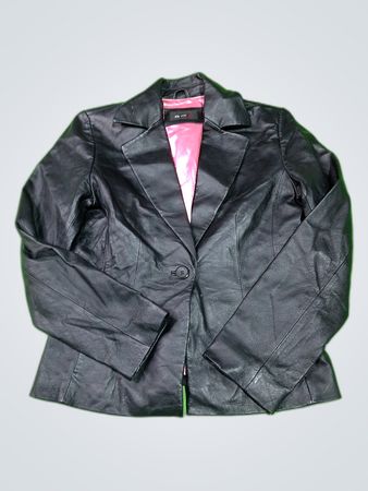 Studio Y Black Leather Blazer