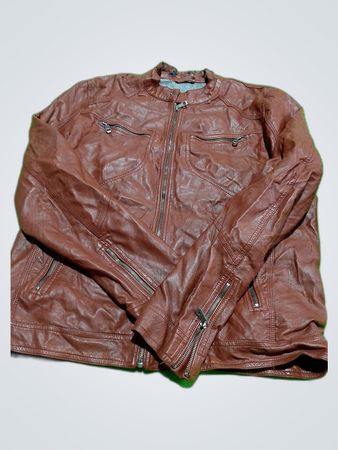 REDSQUAD Slim Fit Leather Jacket