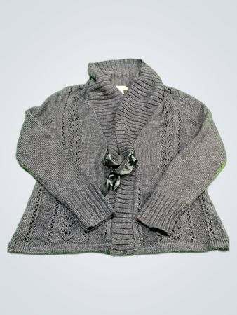 Dressbarn Gray Knit Cardigan