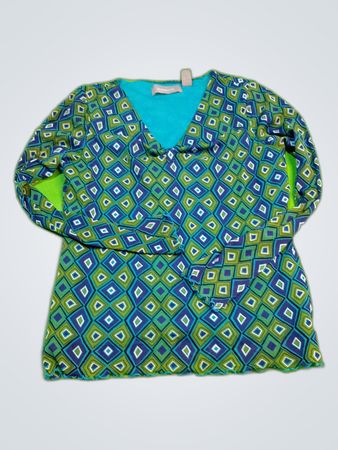 Liz Claiborne Printed Long-Sleeve Blouse