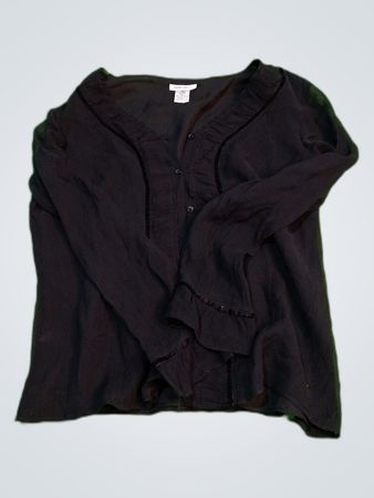 Harold's Black Ruffle Blouse