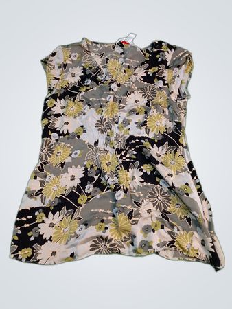 Talbots Petites Pure Silk Printed Blouse