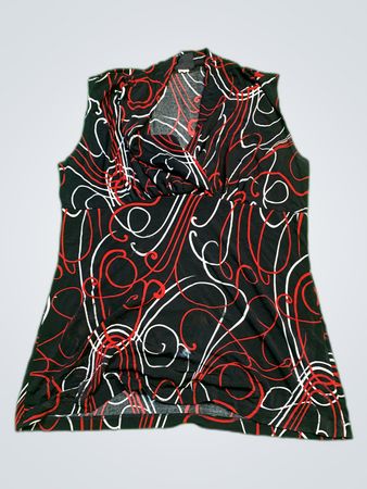 JKLA California Printed Sleeveless Blouse