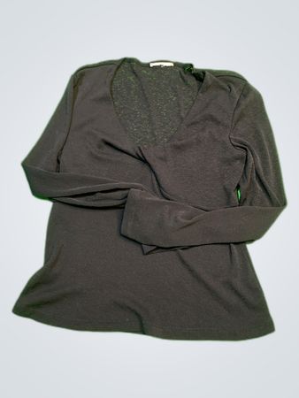 Unbranded Black Long Sleeve Wrap Blouse