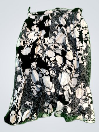 Active Collection Black and White Floral Mini Skirt