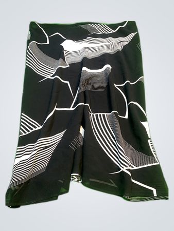 Unbranded Black and White Abstract Print Mini Skirt