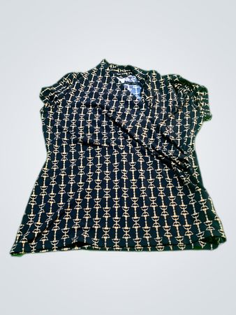 Charter Club Printed Mock Neck Blouse