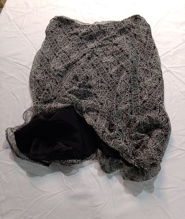 White House Black Market Printed Silk Maxi Skirt