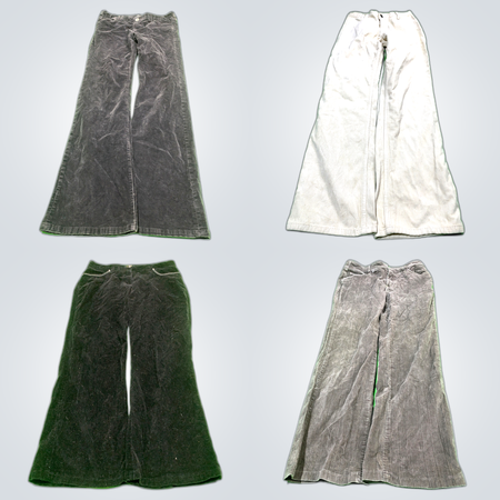 Gray Beige Corduroy Pants