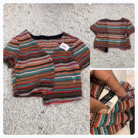 Gestreifter Strick-Cardigan