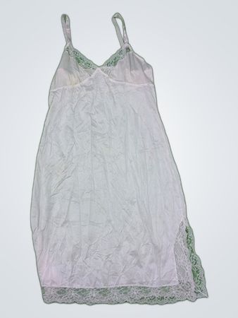 White Lace Trim Chemise