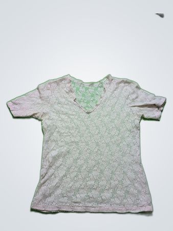 Unbranded Cream Lace V-Neck Top