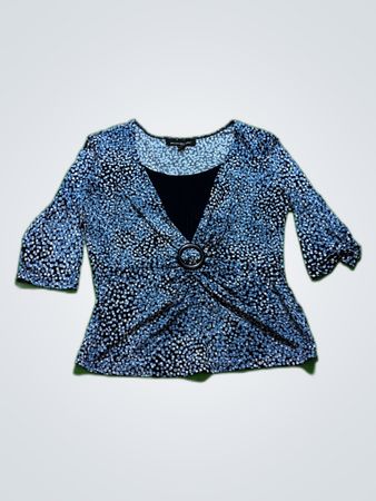 Blue Patterned Blouse