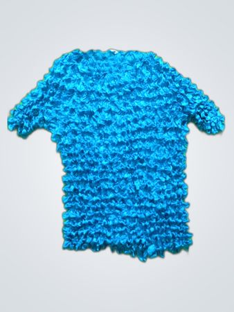 Blue Ruffled T-Shirt