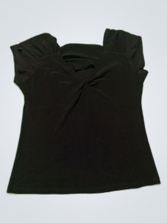 Black Ruffled Top