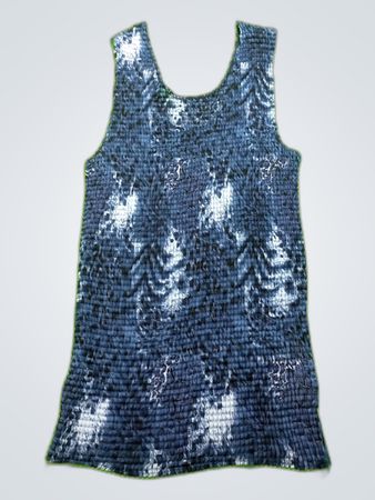 Blue and White Tie-Dye Tank Top