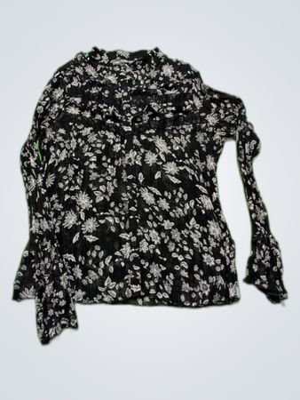 Gap Black Floral Blouse