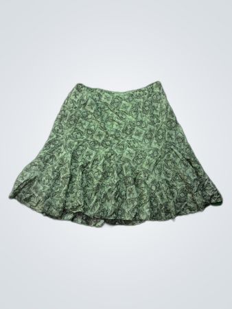 Gray Floral Skirt