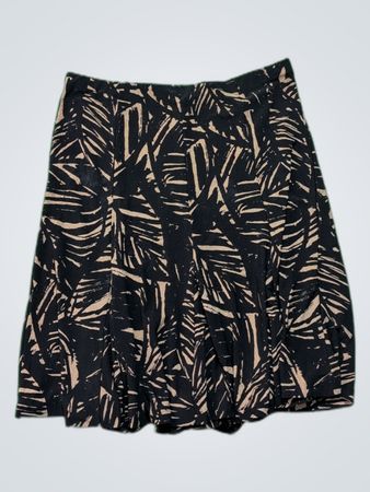CHAPS Black and Tan Floral Skirt