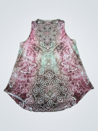 Blouse with Pink and White Pattern