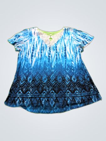Blue Tie-Dye Blouse