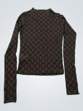 Cotton On Floral Lace Mock Neck Top