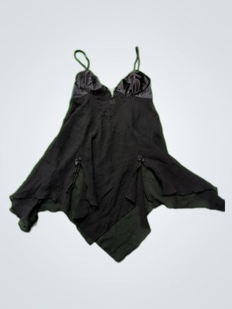 Cato Black Satin Slip Dress