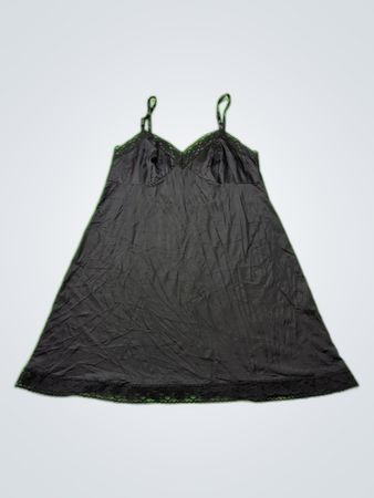 Unbranded Black Satin Slip Dress