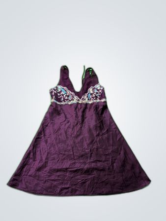 Purple Embroidered Dress