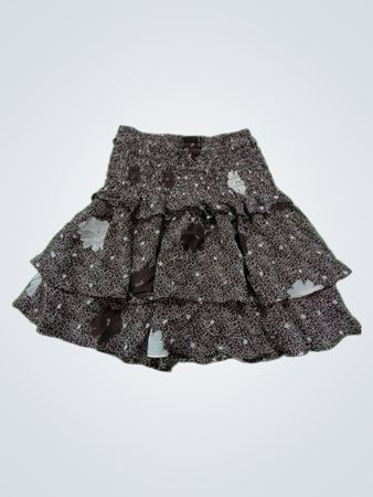 Brown Floral Skirt