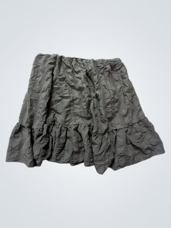 Gray Ruffled Skirt