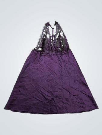Purple Dress with Lace Details