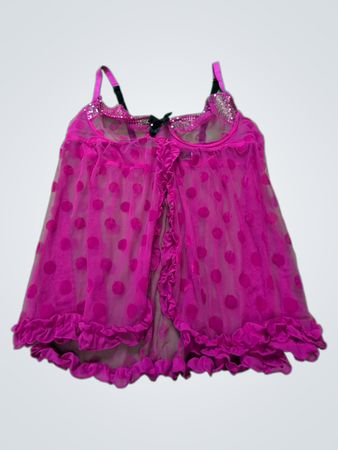 True Desire Pink Polka Dot Babydoll