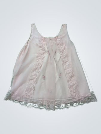 Pink Lace Trim Dress