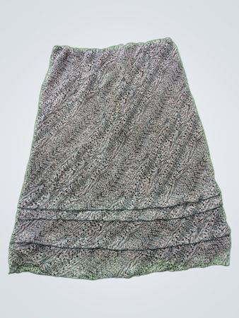 CATO Gray Ruffled Skirt