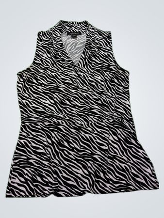 Zebra Print Sleeveless Top