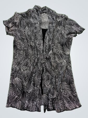 Notations Black and White Patterned Romper