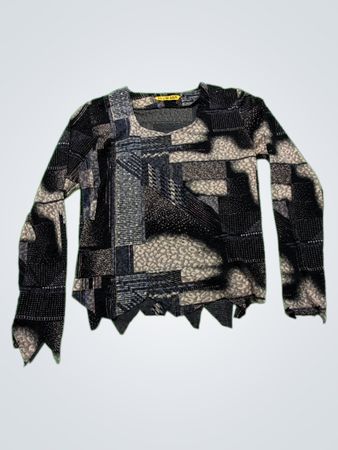 Flowars Patchwork Long Sleeve Top