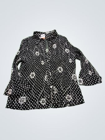 SERE NADE Black and White Polka Dot Blouse