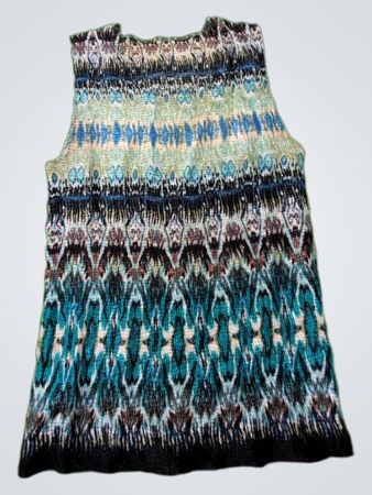 Multicolored Patterned Sleeveless Top