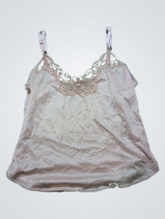 Beige Lace-Trimmed Camisole