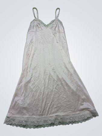 White Lace Trim Chemise