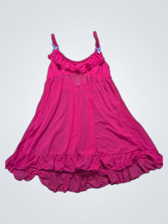 Pink Ruffled Sleeveless Dress