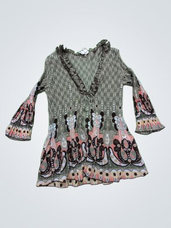 Nicola Large Green Printed Top