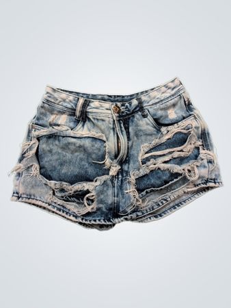 Distressed Denim Shorts