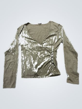 Ann Taylor Long Sleeve Wrap Blouse