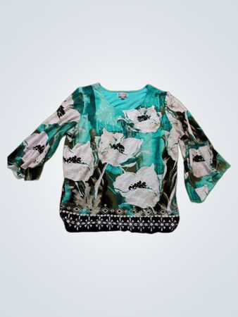 JM Collection Floral Blouse