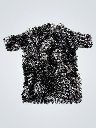 Black and White Shaggy T-Shirt