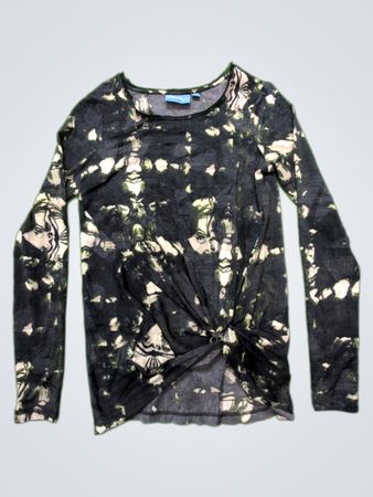Simply Vera Vera Wang Long-Sleeve Abstract Print Top